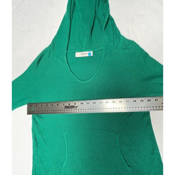 Anthropologie Sparrow Womens Green Waffle Knit Hoodie Pullover Sweater Large - Picture 6 of 8